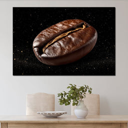 Cosmic Coffee Bean Orbit - NicheCanvas