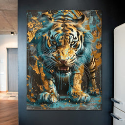 Majestic Radiance of a Golden Cat - NicheCanvas