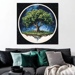 Celestial Roots Tree - NicheCanvas