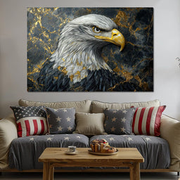 Majestic Eagle Golden Realm - NicheCanvas