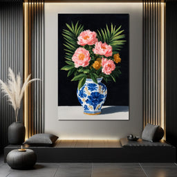 Blossoms In Porcelain Bliss - NicheCanvas