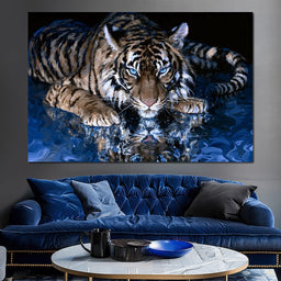 Silent Tiger of the Deep Water - NicheCanvas