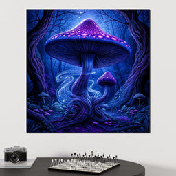 Neon Fungi Fantasy - TooplesArt - NicheCanvas