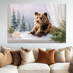 Cozy Bear Bath Mountain View - NicheCanvas