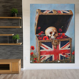 Union Legacy Skull Poppies - NicheCanvas