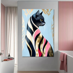Feline Elegance Tapestry - NicheCanvas