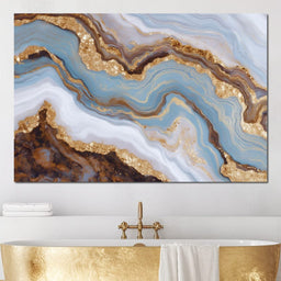 Gilded Riverstone Drift - NicheCanvas