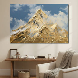 Golden Summit Rising Light - NicheCanvas
