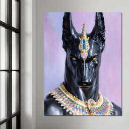 Golden Jackal Pharaoh Guardian - NicheCanvas