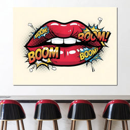 Pop Art Lips Explosive Allure - NicheCanvas