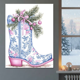 Holiday Cowboy Boot Bouquet - NicheCanvas