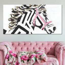 Zebra Stripes Lush Contrast - Alicia Smith - NicheCanvas
