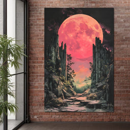 Moonlit Pathway Reverie - NicheCanvas