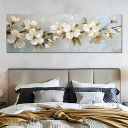 Blossoming Alabaster Flowers - NicheCanvas