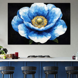 Petals of Sapphire Grace - NicheCanvas