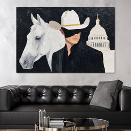 White Stetson Capitol Ranger - NicheCanvas