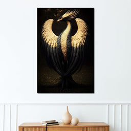 Golden Avian Majesty - NicheCanvas