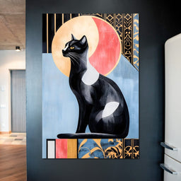 Feline Moonlit Elegance - NicheCanvas