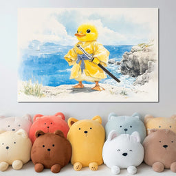 Samurai Duck By The Sea - NicheCanvas