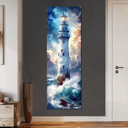 Lighthouse Beacon at Sea - NicheCanvas