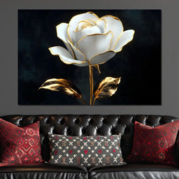Golden Petals Elegance - NicheCanvas