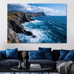 Wild Atlantic Cliff Horizon - NicheCanvas