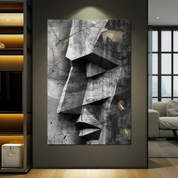 Monochrome Geometric Echoes - NicheCanvas