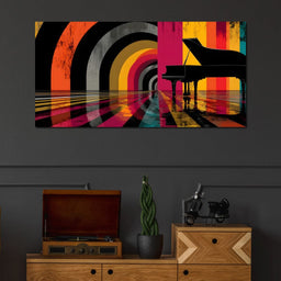 Piano Reflections in Color - NicheCanvas