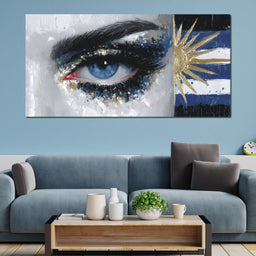 Golden Sun Blue Eye - NicheCanvas