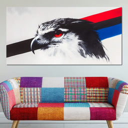 Fierce Hawk Gaze - NicheCanvas