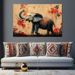 Elephant Radiant Elegance- - NicheCanvas
