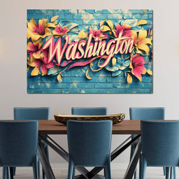 Floral Washington - NicheCanvas