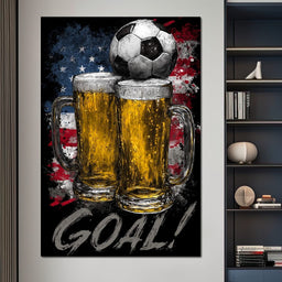 USA Soccer Beer Mugs Goal - NicheCanvas
