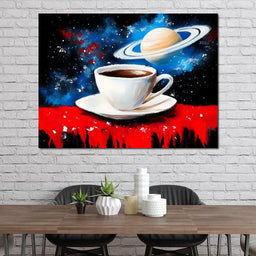 Saturn Brew Cosmic Journey - NicheCanvas