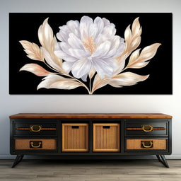 Elegant Ivory Petal Radiance - NicheCanvas