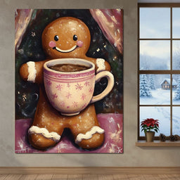Gingerbread Cheer With Cocoa - NicheCanvas