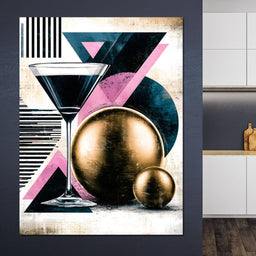 Midnight Toast to Golden Spheres - NicheCanvas