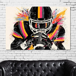 Gridiron Impact Burst of Color - NicheCanvas