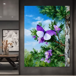 Butterfly Dance Among Blooms - NicheCanvas