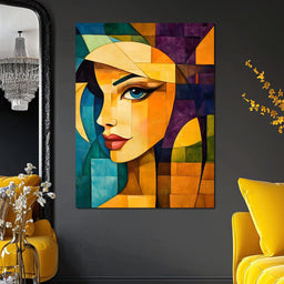 Geometric Elegance Portrait - NicheCanvas