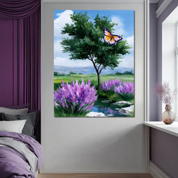 Butterfly Meadow Tranquility - NicheCanvas