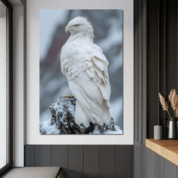 Majestic Winter Hawk Sentinel - NicheCanvas