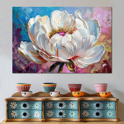 Alabaster Blossoming Petals - NicheCanvas