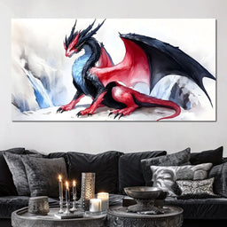 Dragon of Frozen Peaks - NicheCanvas