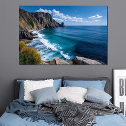 Majestic Coastal Cliffs View - NicheCanvas