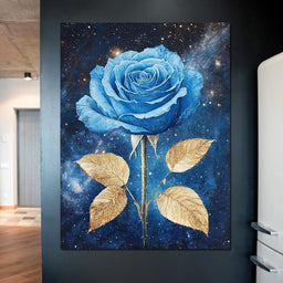 Celestial Blue Rose Symphony - NicheCanvas