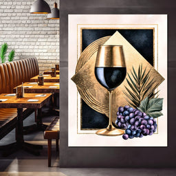 Gilded Vintage Toast At Sunset - NicheCanvas