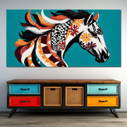 Vibrant Equine Spirit - NicheCanvas