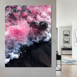 Rose Quartz Hearts Tide - NicheCanvas