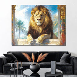 Lion Oasis - NicheCanvas